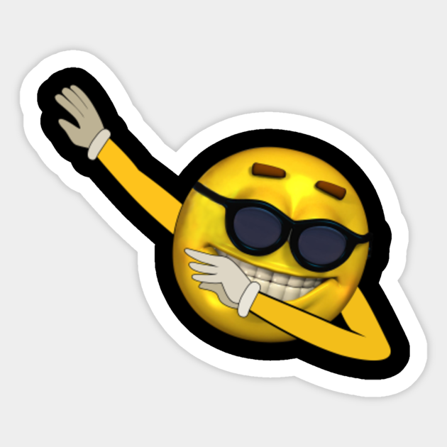 Dabbing Emoji Cool Emoji Dab Dabbing Emoji Cool Emoji Dab T Sticker Teepublic 